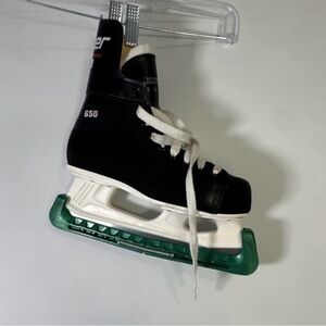 Bauer Black and White Athletic Ice Skates